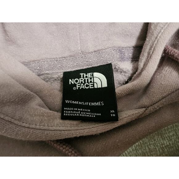 The North Face Hoodie Womens XL Purple Half Dome Pullover Fleece Pocket Big Logo - Picture 3 of 11